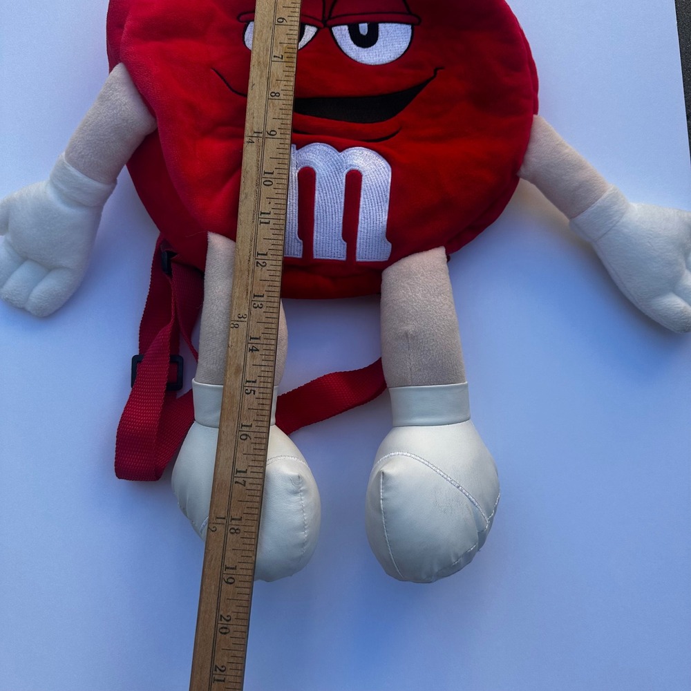 M&M's World Red M&M Plush Character Backpack Kids Novelty Bag Red 2009 - Picture 9 of 9